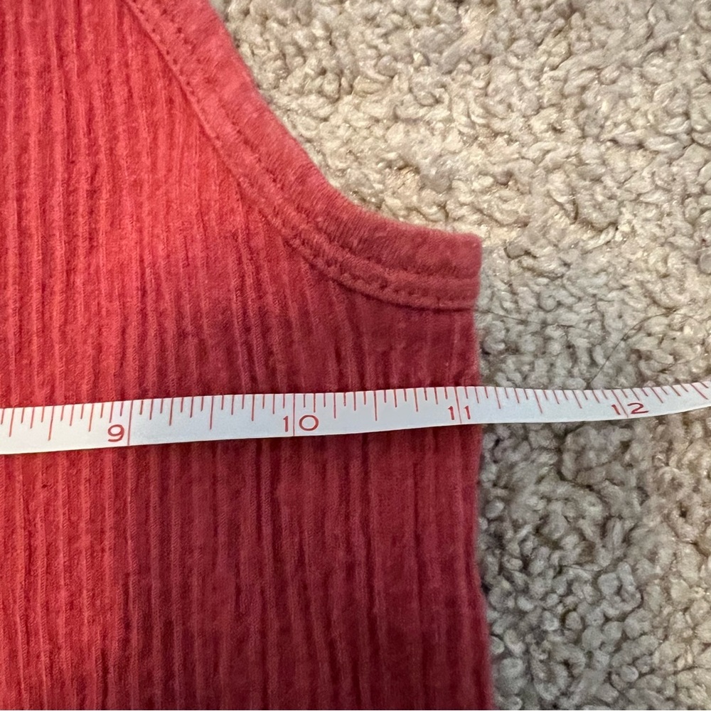 Urban Outfitters Out From Under Snap Ribbed Crop Cami Tank Top size M Orange Red - Picture 6 of 6
